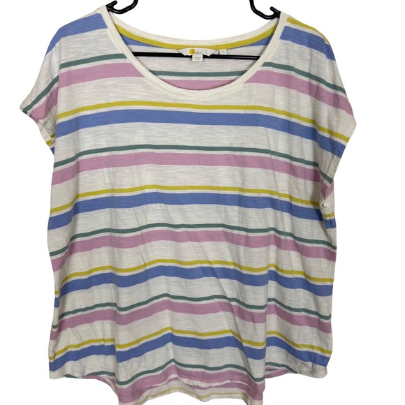 Boden Women's XL Striped T-Shirt Colorful Casual Top - Picture 1 of 6